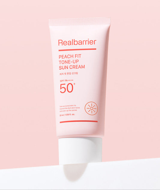 [Real Barrier] Peach Fit Tone-Up Sun Cream SPF 50+ PA++++50ml - LUUELA