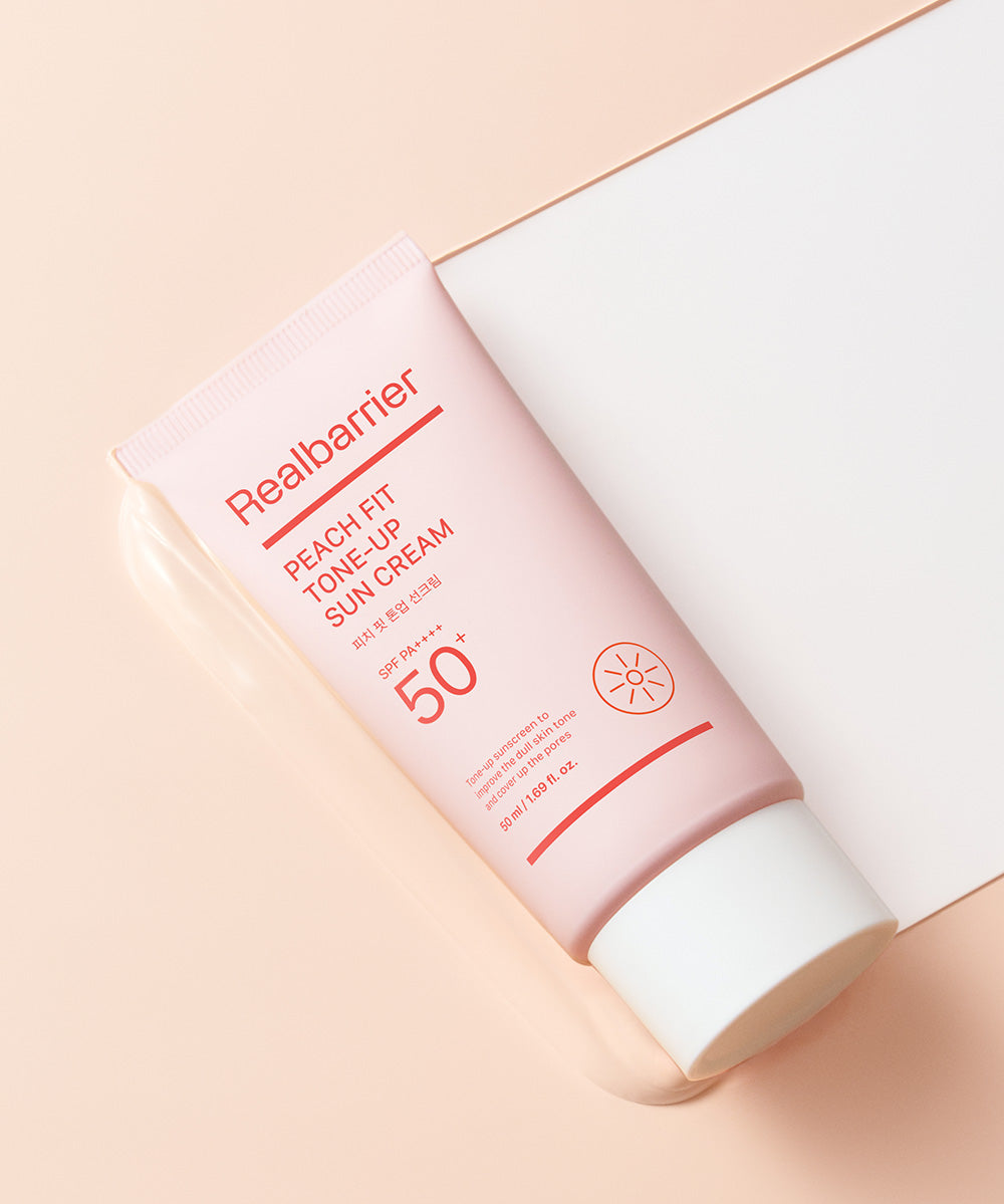 [Real Barrier] Peach Fit Tone-Up Sun Cream SPF 50+ PA++++50ml - LUUELA