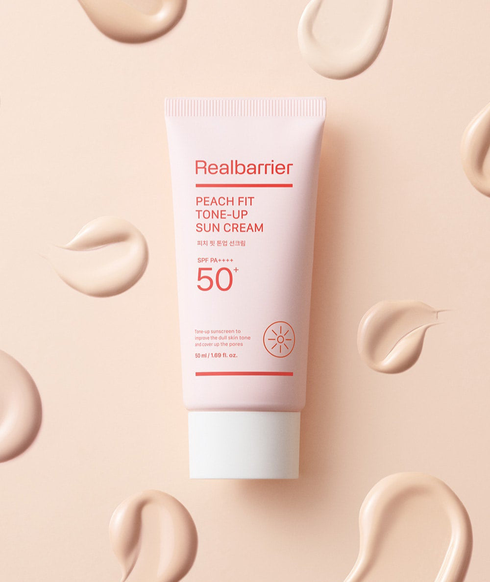 [Real Barrier] Peach Fit Tone-Up Sun Cream SPF 50+ PA++++50ml - LUUELA