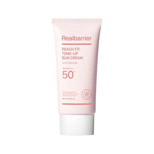 [Real Barrier] Peach Fit Tone-Up Sun Cream SPF 50+ PA++++50ml - LUUELA