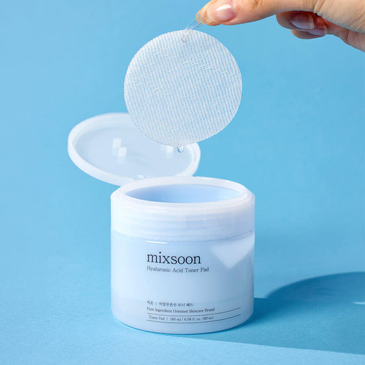 mixsoon Hyaluronic Acid Toner Pad 80ea/180ml - LUUELA