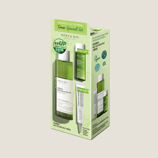 [MARY & MAY] Vegan Cica Teatree Toner Special SET - LUUELA