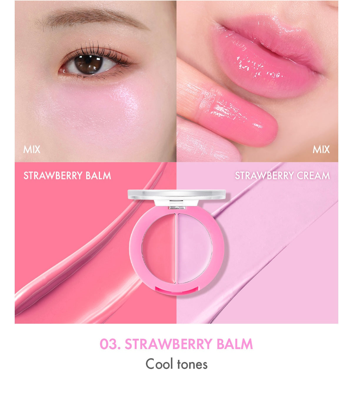 AMUSE Lip & Cheek Healthy Balm 3g (5 Colors) - LUUELA