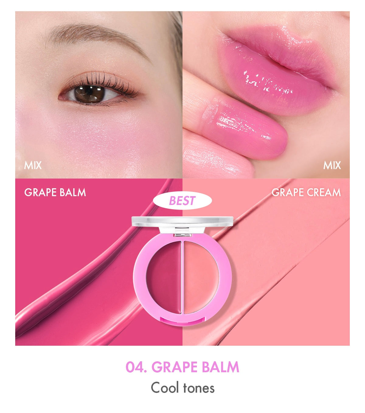 AMUSE Lip & Cheek Healthy Balm 3g (5 Colors) - LUUELA