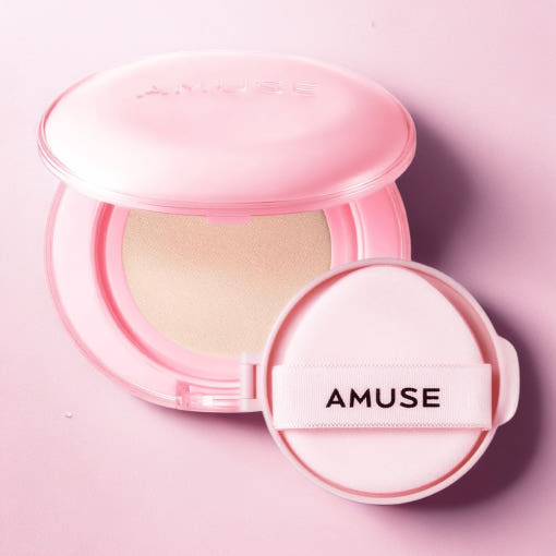 AMUSE Dew Power Vegan Cushion SPF 50+ PA++++ SET 15g + 15g(Refill) (4 Colors) - LUUELA