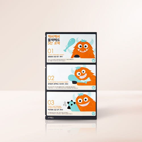A'pieu Goblin Blackhead 3-Step Nose Pack 3 SET(9pcs) - LUUELA