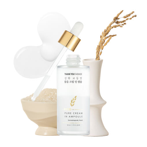 [THANK YOU FARMER] Rice Pure Cream In Ampoule 50ml - LUUELA