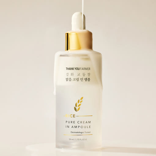 [THANK YOU FARMER] Rice Pure Cream In Ampoule 50ml - LUUELA