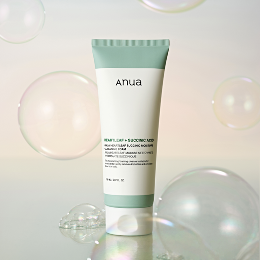 Anua HEARTLEAF SUCCINIC MOISTURE CLEANSING FOAM 150ml - LUUELA